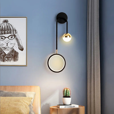 Modern LED Wall Lamp: Nordic Round Sconce Lighting, Luxury Rotatable Design - Perfect for Corridors, Bedside, Hallways, Living Rooms