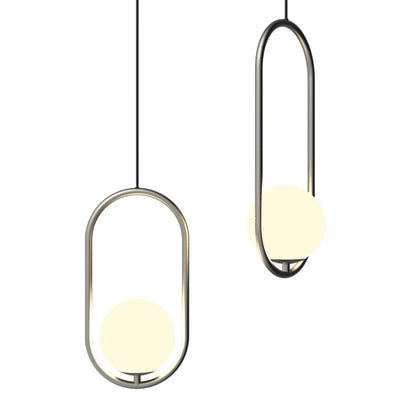 Modern LED Luxury Glass Ball Pendant Light - Elegant Lighting Fixture for Living Rooms, Bedrooms