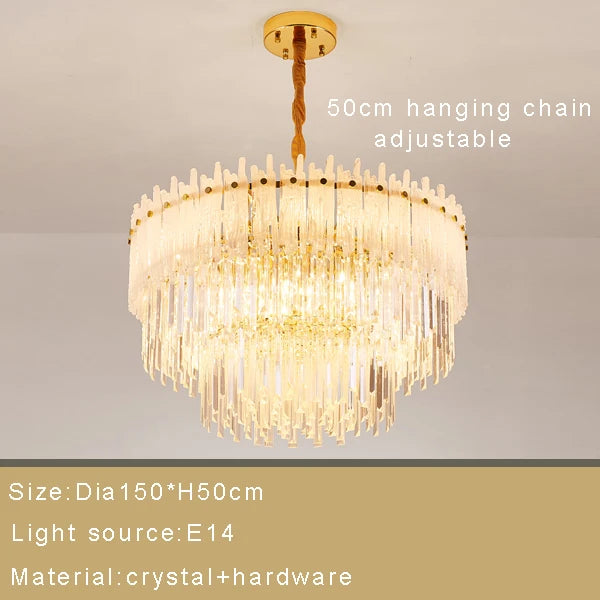 Modern Luxury Crystal Ceiling Chandeliers Living Room Decoration Light Fixture Lustre Lampara Home Appliance