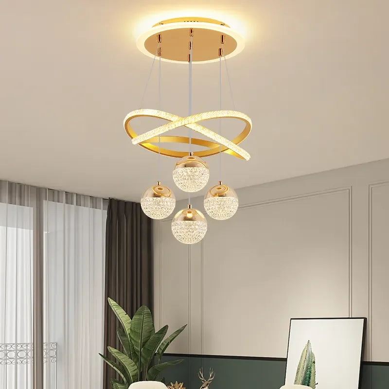 Modern LED Ring Chandelier Pendant Light: Stylish Lighting for Dining, Living, and Bedroom