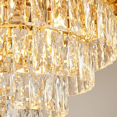 Luxury Crystal Pendant Lights Gold Ceiling Chandelier