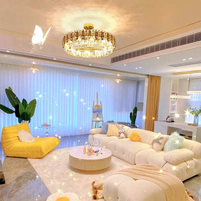High Quality Crystal Chandeliers Gold Luxury Lighting Dining Room Living Room Bedroom Kitchen Island Lights Indoor Hanging Light