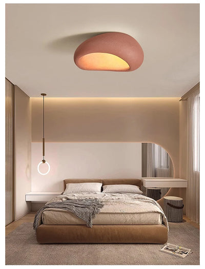 Nordic Minimalist Wabi Sabi LED Ceiling Lamp Bedroom & Living Room Light, Lampara Techo Ceiling Fixture