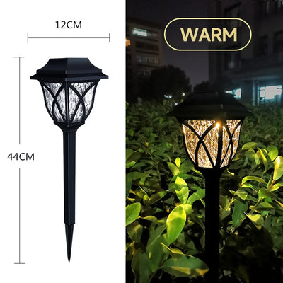 2pcs/Lot LED Solar Lawn Lights – Outdoor Waterproof Garden Decoration Lamp for Walkways, Yards, and Driveways