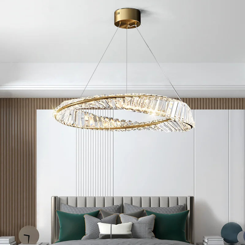 Modern Round Crystal Chandelier - Ceiling Pendant Lights for Indoor Lighting Fixture