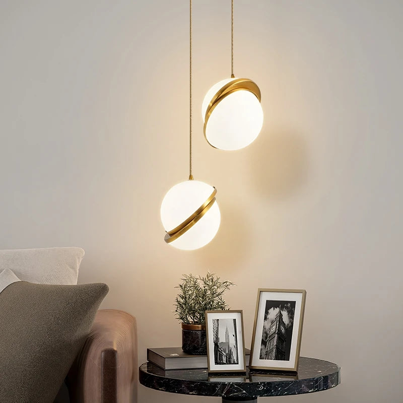 Nordic LED Modern White Bubble Ball Pendant Lights: Perfect for Kitchen, Living Room, Restaurant, Bedroom