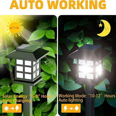 Solar LED Pathway Lights - Outdoor Waterproof Street Lamps for Landscape Yard and Patio