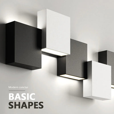 Modern LED Wall Lamp: Functional Up & Down Lighting Living Room Bedroom Background