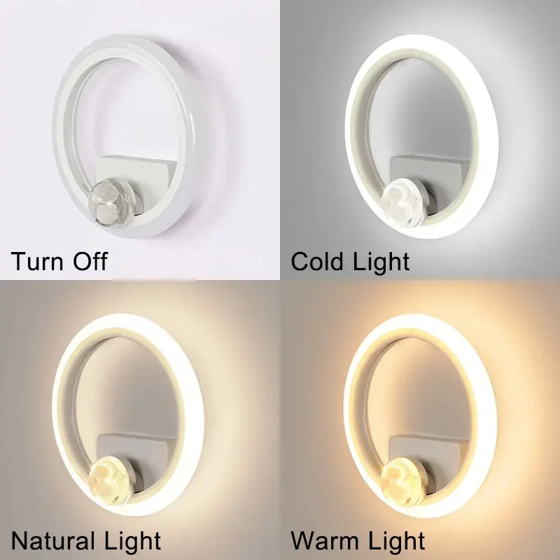 Modern Shell Round LED Wall Light for Indoor Home Lighting in Bedrooms, Living Rooms, Stairs, and Corridors