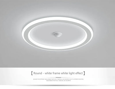 LED Ceiling Light with Motion Sensor – Modern Human Body Induction Lamp for Living Room, Hallway, and Indoor Spaces