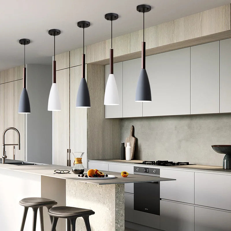 Modern Makaron Metal Pendant Lamp - Nordic Style Chandelier for Restaurant, Living Room, and Bar