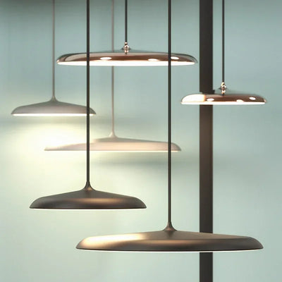 UFO Metal LED Pendant Light: Modern Art Design Suspension Round Lamp Ideal for Nordic Kitchen, Dining, Living Room Decor