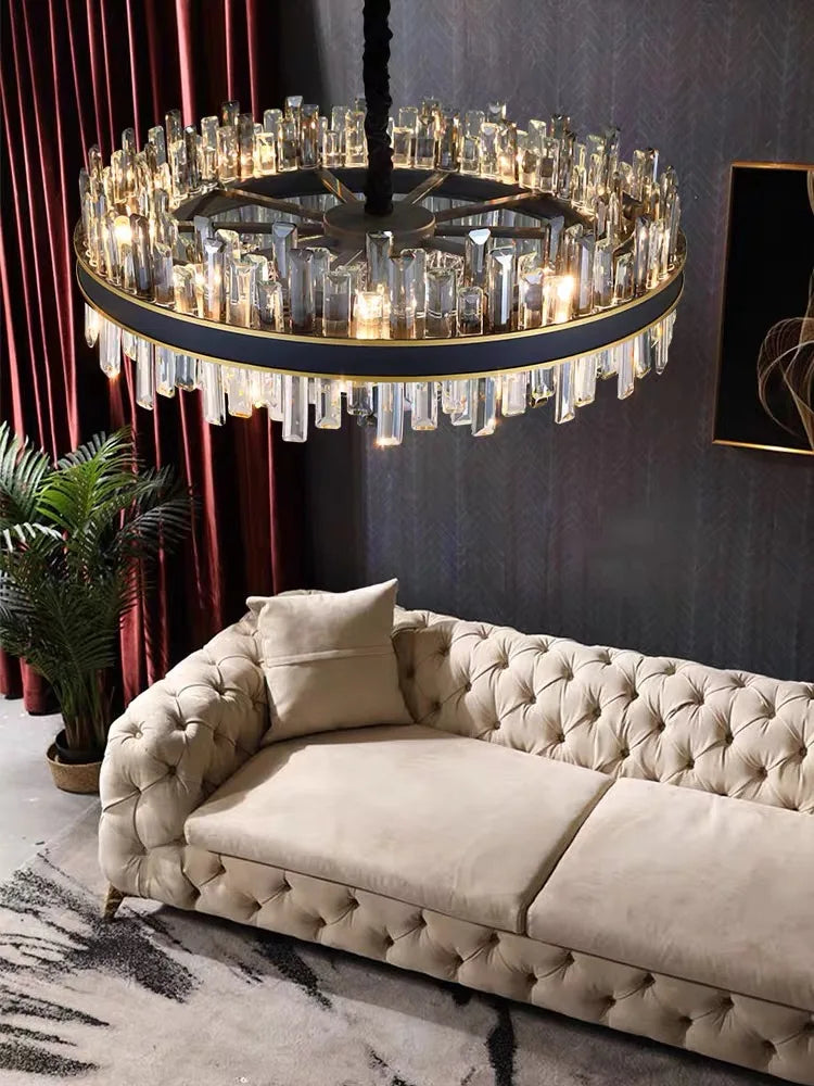 Moonriver Lighting Luxury European Style Crystal Chandelier - Pendant Light for Living Room, Bedroom, and Restaurant