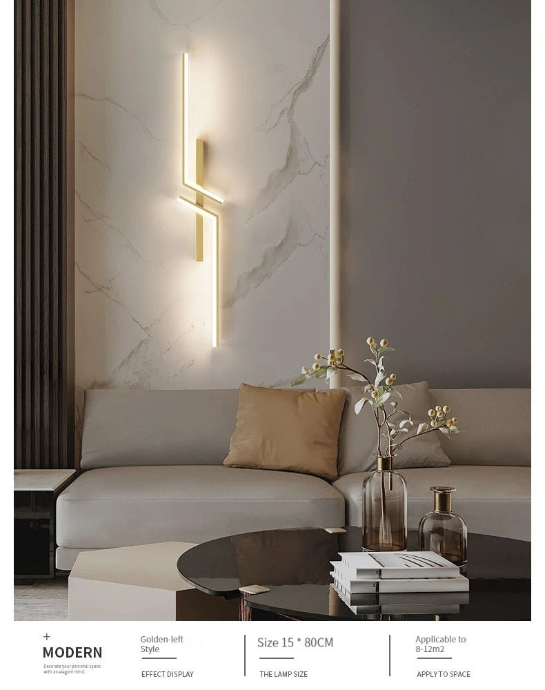 Modern LED Bedside Wall Lamp for Living Room, Bedroom, Stairs, TV Background - Minimalist Interior Wall Light