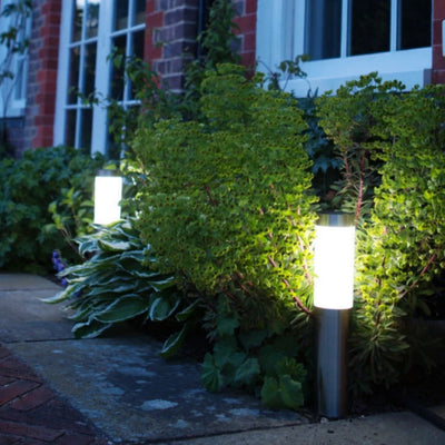 Stainless Steel Solar Pathway Lights – Bright LED Outdoor Garden Lights for Walkways and Driveways