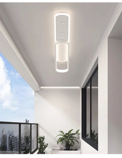 Minimalist Long Strip Ceiling Light with Spotlights for Hallway, Balcony Living Room