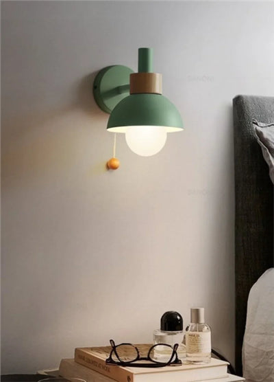 Modern Macaron Wall Light with Switch – Versatile Wall Sconce for Bedroom, Living Room, Bathroom, and Stairs