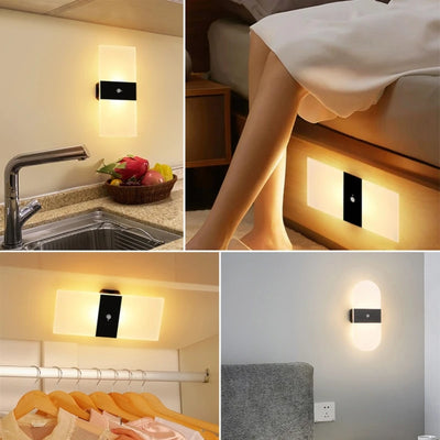 Motion Sensor Wireless LED Wall Lamp – Versatile Indoor Lighting Solution