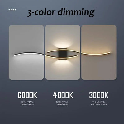 Modern LED Wall Light: Long Strip Bedside Lamp for TV Background, Bedroom, Living Room - Indoor Decorative Lighting Fixture