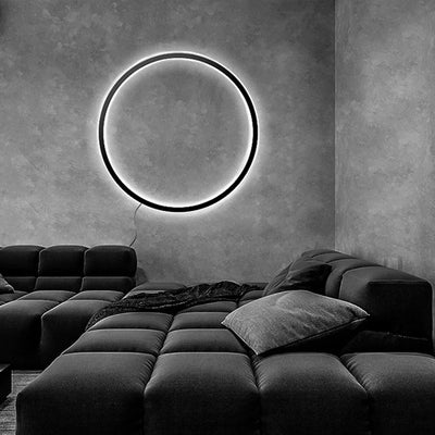 Simple Ring LED Wall Lamp – Modern Circle Lighting Fixture Stylish Decor for Living Room, Bedroom