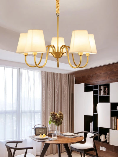 Nordic Fabric LED Pendant Lamp: Elegant Ceiling Chandelier for Living Room and Bedroom Decor