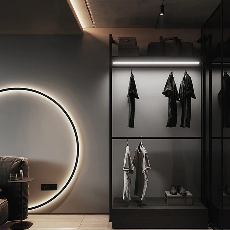 Simple Ring LED Wall Lamp – Modern Circle Lighting Fixture Stylish Decor for Living Room, Bedroom